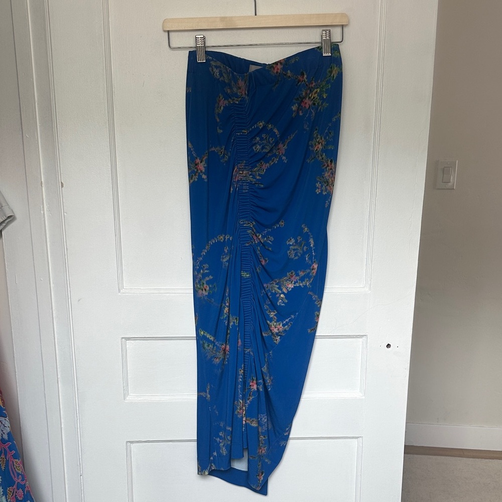 Preen by Thornton Bregazzi Blue Floral Skirt